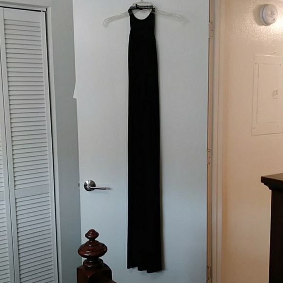 Halter top with bling-bling neckline maxi black go - Picture 2 of 6